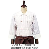 遠藤商事 チェック コックシャツ・レギュラーカラー SBK4100 オレンジ L 62-6634-51 1枚（直送品）