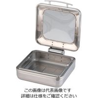 三宝産業 ロイヤル角チェーフィング フードパン無 ガラスカバー式2/3 J302 1個 62-6657-62（直送品）
