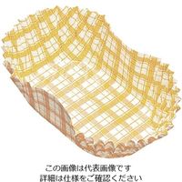 アヅミ産業 紙カップ ココケース小判型(500枚入) 黄 7 1ケース(500枚) 62-6648-95（直送品）