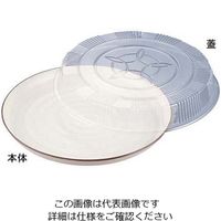 ニシキ プラ容器 益子 茶フチ 37(10枚入) 37 1ケース(10枚) 62-6652-95（直送品）