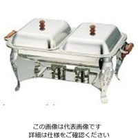 三宝産業 UK18ー8木柄角チェーフィングデッシュ ダブル 20インチ 62-6660-55 1個（直送品）