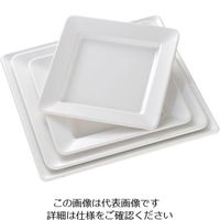 イーファイ メラミン ディド正角皿 10in MEDP-101610 1枚 62-6674-30（直送品）