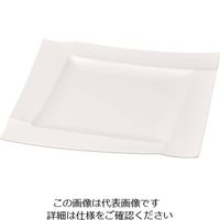 若泉漆器 メラミン渕付角盛皿 中 62-6675-12 1個（直送品）