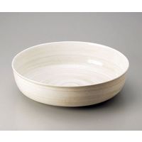 遠藤商事 アルミ電磁用深型ドラ鉢 白刷毛目 尺0 62-6675-24 1個（直送品）