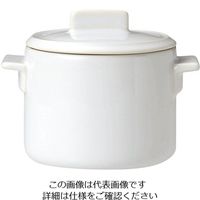 ミヤザキ食器 ソレイユ 蓋付カップ S SO4812 ホワイト 62-6678-15 1個（直送品）