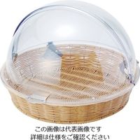 トーダイ PPベーカリーバスケット 丸型 47型 カバー付 62-6692-91 1個（直送品）