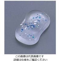 エムズジャパン ガラス平枕型箸置 青 HMーSRB 62-6728-40 1個（直送品）