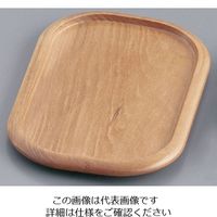 ヤマコー 木製 楕円型カスタートレー(ナチュラル) 15227(大) 62-6758-98 1枚（直送品）