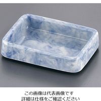 エンテック マーブル灰皿 長角 〈ブルー〉 62-6761-85 1個（直送品）