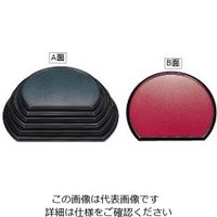 若泉漆器 半月両面盆 グリーン石目/朱石目 尺4寸 1ー82ー22 62-6763-95 1枚（直送品）