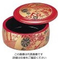 若泉漆器 DXタイコちらし桶 朱に扇面 1ー483ー2 62-6797-61 1個（直送品）