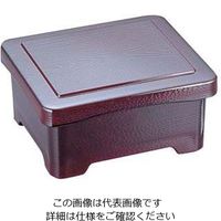 若泉漆器 象足丼重(小)新木目溜内朱塗 Uー1ー7 62-6800-91 1個（直送品）