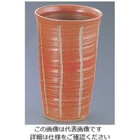 エムズジャパン 彫十草カップ 赤 (大) D03-26 1個 62-6819-65（直送品）
