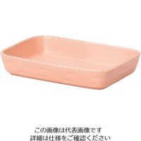 ミヤザキ食器 カンパーニャ 長角ベーカー ピンク 20cm (PK) CP0820 1個 62-6823-74（直送品）