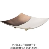 ミヤザキ食器 奏 スクエアプレート ゴールドホワイト 21cm 62-6839-79 1枚（直送品）