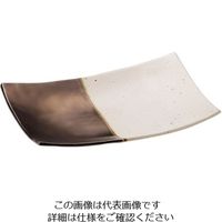 ミヤザキ食器 奏 長角皿 ゴールドホワイト 21cm 62-6839-83 1枚（直送品）