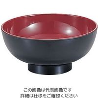 若泉漆器 4.0寸腰高椀 黒内朱 1ー190ー10 62-6854-28 1個（直送品）