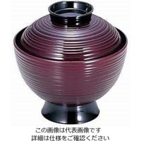 若泉漆器 百合型小吸椀 黒朱波千鳥 5客 美術品・アンティーク
