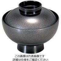 若泉漆器 御殿吸椀 黒かすみ W-5-14 1個 62-6854-85（直送品）