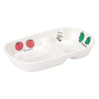 遠藤商事 メラミンお子様食器「ベジタ村」 780ーVV ニ菜皿 62-6856-67 1枚（直送品）