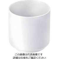 遠藤商事 高強度磁器 ホワイト 湯呑 WH-001 1個 62-6858-13（直送品）
