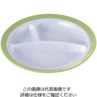 遠藤商事 二色三ツ切皿・本体 SWー125 サバンナグリーン/内小石目 62-6858-39 1枚（直送品）