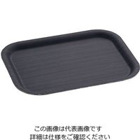 萬洋 木目樹脂カフェトレイ ダークブラウン 中 63-1254-83 1個（直送品）