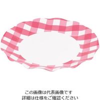 パール金属 アラモード WAVEペーパープレート 26cm 5枚入 レッド