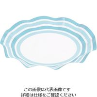 パール金属 アラモード WAVEペーパープレート 20cm 5枚入 ブルーライン D-261 1袋(5枚) 63-2749-04（直送品）