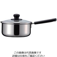 パール金属 クインテス 3層鋼ガラス蓋付片手鍋 18cm H-7769 1個 63-2754-85（直送品）