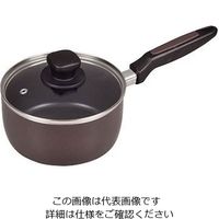 パール金属 ニューチャコ ふっ素加工IH対応ガラス蓋付片手鍋 16cm HB-1667 1個 63-2758-37（直送品）