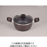 パール金属 ニューチャコ ふっ素加工IH対応ガラス蓋付両手鍋