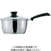 パール金属 クラッセ 3層底ガラス蓋付片手鍋（内面ふっ素加工）