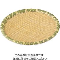 遠藤商事 JB メラミン竹模様丸皿 イエロー M JB-B735YL 1個 63-5713-26（直送品）