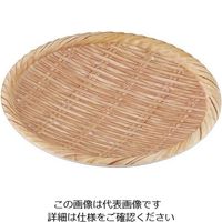 遠藤商事 JB メラミン竹模様丸皿 ブラウン M JB-B735BR 1個 63-5713-27（直送品）