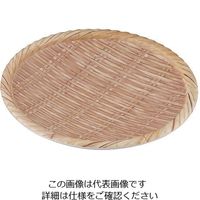 遠藤商事 JB メラミン竹模様丸皿 ブラウン L JB-B736BR 1個 63-5713-29（直送品）