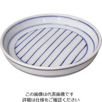 遠藤商事 そば薬味皿 線模様 2606-683 1個 63-5713-95（直送品）