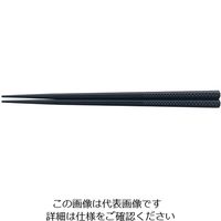 福井クラフト PBTチェック六角箸 10膳入 黒 21cm 1セット（10膳） 63-5716-16（直送品）