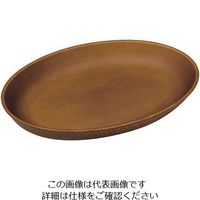遠藤商事 WOOD オーバル 275×200 ブラウン 63-5717-68 1個（直送品）