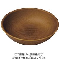 遠藤商事 WOOD ラウンドプレート 13.5cm ブラウン 63-5717-96 1個（直送品）