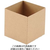 天満紙器 キューブカップ60(茶無地)CB12(100枚入) 63-7146-47 1枚(100枚)（直送品）