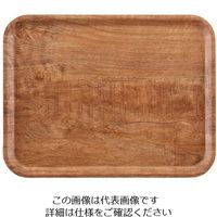 江部松商事 ヴィンテージウッド調トレー 艶消しノンスリップ MA3343E90 ブラウンオリーブ 63-7152-38 1個（直送品）