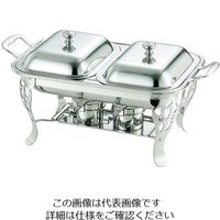 アズワン UK 18ー8 共柄 角チューフィングディッシュ ダブル用中鍋 22インチ 63-7161-38 1個（直送品）