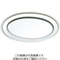 イケダ IKD 18ー8 さざ波 小判皿 16インチ 63-7166-46 1個（直送品）