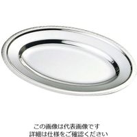 イケダ IKD 18ー8 ベビー 小判皿 模様入 10インチ 63-7166-56 1個（直送品）