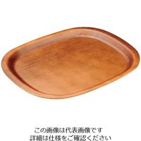 アズワン 小判木目トレー 9寸 総ブラウン 1101504 63-7173-13 1個（直送品）