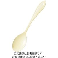 ワダコーポレーション ホーローカトラリー リーフ(アイボリー)デザートスプーン 63-7180-38 1個（直送品）