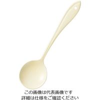 ワダコーポレーション ホーローカトラリー リーフ（アイボリー）ブイヨンスプーン 1個 63-7180-45（直送品）