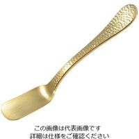 ワダコーポレーション 純銅 槌目アイスクリームスプーン 金メッキ 1個 63-7181-67（直送品）