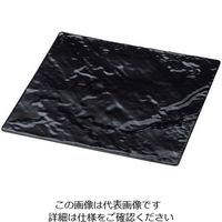 若泉漆器 フュージョンプレート スクエア ブラック 63-7191-51 1個（直送品）